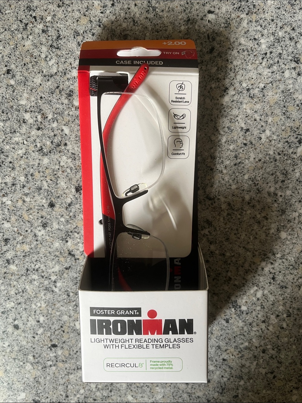 Foster Grant: Ironman Reading Glasses - Black and Red